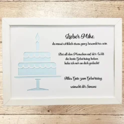 Geldgeschenk zum Geburtstag personalisiert Torte