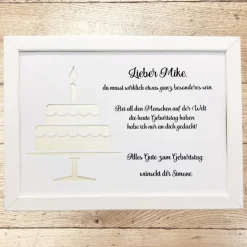 Geldgeschenk zum Geburtstag personalisiert Torte