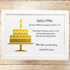 Geldgeschenk zum Geburtstag personalisiert Torte