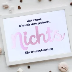 Geldgeschenk zum Geburtstag | A4-Bilderrahmen mit 