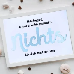 Geldgeschenk zum Geburtstag | A4-Bilderrahmen mit 