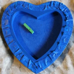 Geldgeschenk zum Muttertag oder Vatertag SEEPFERD, Collage, abstrakt gestaltet auf einem herzförmigen Keilrahmen