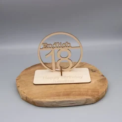 Geldgeschenk zum 18ten Geburtstag - aus Holz personalisiert