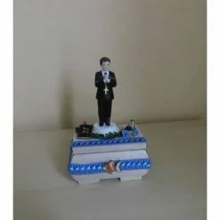 Geldgeschenk zur Firmung & Kommunion – Einzigartige Holzbox für Jungen mit Dekoration & Personalisierung