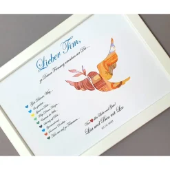 Geldgeschenk zur Firmung Mädchen und Jungen, Geschenk zur Firmung ,Bilderrahmen Friedenstaube