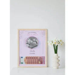 Geldgeschenk zur Geburt - deine erste Million | Geburtsgeschenk Geld personalisiert | personalisiertes Geschenk Geburt |
