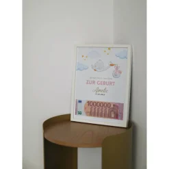 Geldgeschenk zur Geburt - deine erste Million | Geburtsgeschenk Geld personalisiert | personalisiertes Geschenk Geburt |
