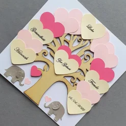 Geldgeschenk zur Geburt, Karte zur Geburt Mädchen,Geburtskarte Mädchen, Geschenk zur Geburt, Klappkarte personalisiert