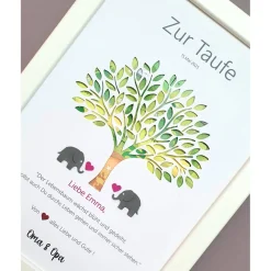 Geldgeschenk zur Geburt Taufe Junge Mädchen, Taufgeschenk Junge Mädchen,Geschenk zur Geburt Junge Mädchen,Lebensbaum