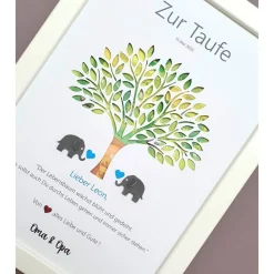 Geldgeschenk zur Geburt Taufe Junge Mädchen, Taufgeschenk Junge Mädchen,Geschenk zur Geburt Junge Mädchen,Lebensbaum