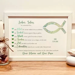 Geldgeschenk zur heiligen Kommunion | personalisiertes Kommunionsgeschenk | Erinnerungsrahmen zur Erstkommunion