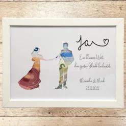 Geldgeschenk zur Hochzeit personalisiert Hochzeitspaar