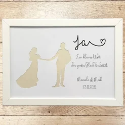 Geldgeschenk zur Hochzeit personalisiert Hochzeitspaar