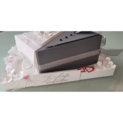 Geldgeschenk zur Hochzeit, Tortenstücke befüllbar, Stampin up