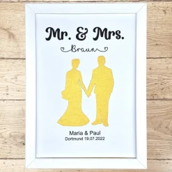 Geldgeschenk zur Hochzeit personalisiert Hochzeitspaar