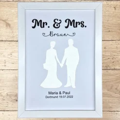 Geldgeschenk zur Hochzeit personalisiert Hochzeitspaar