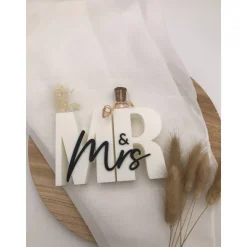 Geldgeschenk zur Hochzeit – Mr & Mrs Schriftzug – 3D Druck personalisiert – Hochzeitsgeschenk modern & kreativ