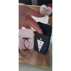 Geldgeschenk zur Hochzeit, Brautpaar-Taschen befüllbar, Stampin up