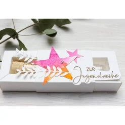 Geldgeschenk zur Jugendweihe, Geschenkverpackung mit Reagenzglas