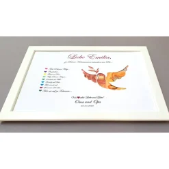 Geldgeschenk zur Kommunion, Kommunionsgeschenk Mädchen und Jungen, Geschenk Kommunion, Bilderrahmen Friedenstaube