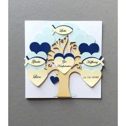 Geldgeschenk zur Konfirmation, Karte zur Konfirmation Junge,Geschenk Konfirmation Junge, Klappkarte, personalisiert