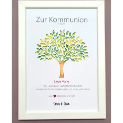Geldgeschenk zur Konfirmation Erstkommunion Firmung Jugendweihe Taufe Mädchen Junge, Lebensbaum