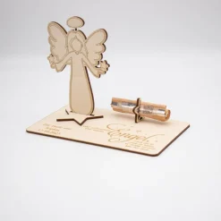 Geldgeschenk zur Taufe - aus Holz personalisiert