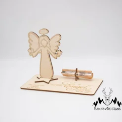 Geldgeschenk zur Taufe - aus Holz personalisiert