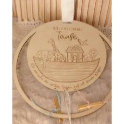 Geldgeschenk zur Taufe Arche Holz