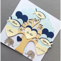 Geldgeschenk zur Taufe, Karte zur Taufe Junge,Taufgeschenk Junge, Geschenk zur Taufe, Klappkarte personalisiert