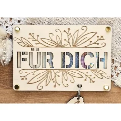 Geldgeschenk zur Taufe personalisiert Karte aus Holz Patenkind Enkelkind Nichte Neffe Mädchen Junge