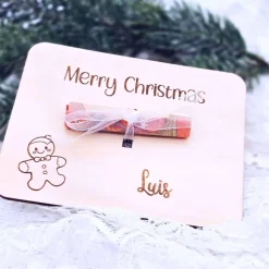Geldgeschenke Weihnachten | Karte aus Holz | Gutschein als Geschenk | kleine Weihnachtsgeschenke  | Geschenkidee