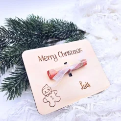 Geldgeschenke Weihnachten | Karte aus Holz | Gutschein als Geschenk | kleine Weihnachtsgeschenke  | Geschenkidee
