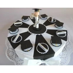 Geldgeschenk/Geldgeschenktorte/Schachteltorte zur Promotion/für eine Abiturientin, 27 cm Ø