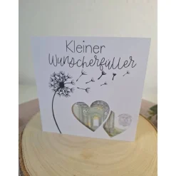 Geldgeschenk-Karte „Kleiner Wunscherfüller“ – Handgemacht & liebevoll gestaltet