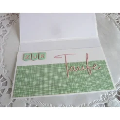 Geldgeschenkkarte zur Geburt, Taufe, Gutscheinkarte, Grußkarte, Geburtskarte, Glückwunschkarte für ein Mädchen