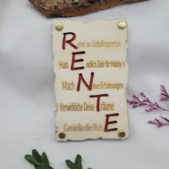 Geldgeschenkkarte zur Rente aus Holz Grußkarte Gutscheinkarte Holz Karte Ruhestand