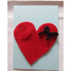 Geldgeschenk-Klappkarte Herz