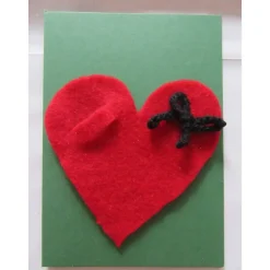 Geldgeschenk-Klappkarte Herz