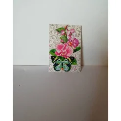 Geldgeschenktäschchen zum Geburtstag für eine Frau mit rosafarbenen Blumen