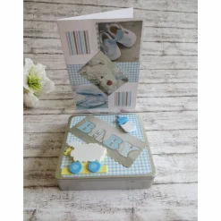 Geldgeschenkverpackung , Gutscheinverpackung zur Geburt, Taufe, Glückwunschkarte