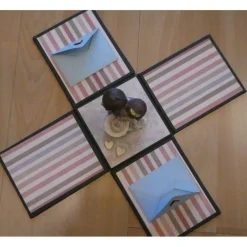 Geldgeschenkverpackung - Hochzeit - Brautpaar mit Hochzeitstorte