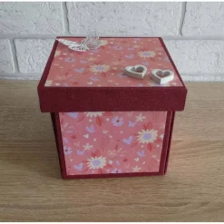 Geldgeschenkverpackung - Hochzeit - Brautpaarfigur auf Vespa