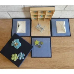 Geldgeschenkverpackung - Kinderzimmer (blau)