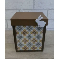 Geldgeschenkverpackung - Ostern (Hase mit Osterglocken/Möhren)