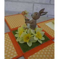 Geldgeschenkverpackung - Ostern (Hase mit Osterglocken)