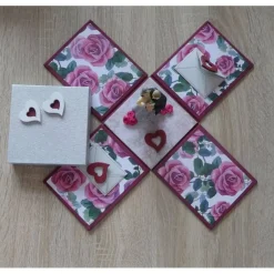 Geldgeschenkverpackung - Silberhochzeit - Rosen