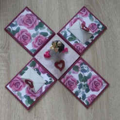 Geldgeschenkverpackung - Silberhochzeit - Rosen