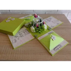 Geldgeschenkverpackung - Vögel mit Pflanzen und Käfig