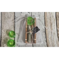 Geldgeschenk-Verpackung Wunscherfüller Kerze Set mit Reagenzglas & Kerzenhalter – personalisiertes Geschenk aus Eichenholz